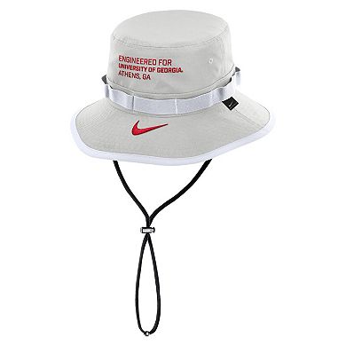 Men's Nike Gray Georgia Bulldogs 2025 Sideline Apex Boonie Performance Bucket Hat