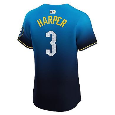 Men's Nike Bryce Harper Navy Philadelphia Phillies City Connect Elite Jersey