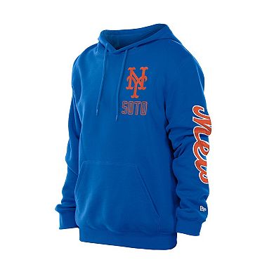 Men's New Era Juan Soto Royal New York Mets Design Lab Pullover Hoodie