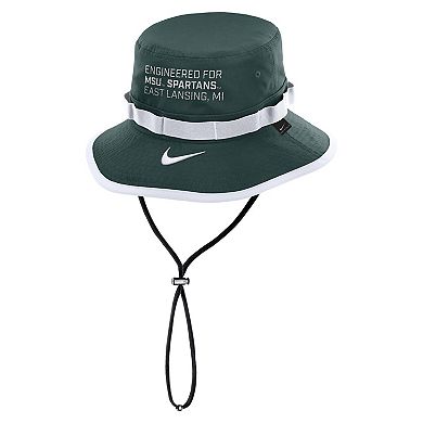 Men's Nike Green Michigan State Spartans 2025 Sideline Apex Boonie Performance Bucket Hat