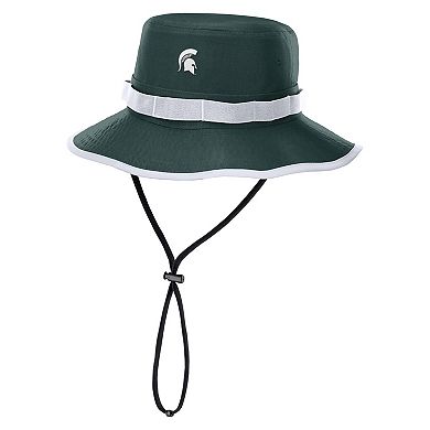 Men's Nike Green Michigan State Spartans 2025 Sideline Apex Boonie Performance Bucket Hat