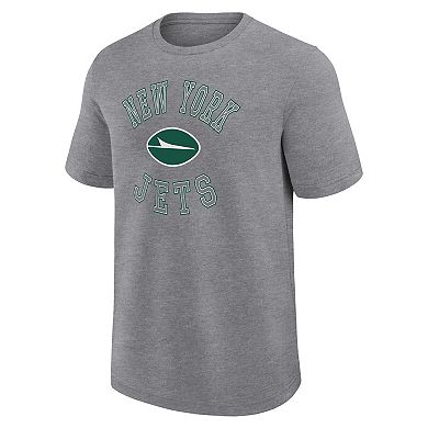 Men's Logo Athletic Heather Gray New York Jets Success T-Shirt