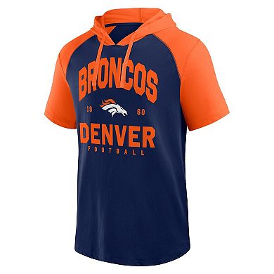 Men's Logo Athletic Navy Denver Broncos Prime Hoodie T-Shirt