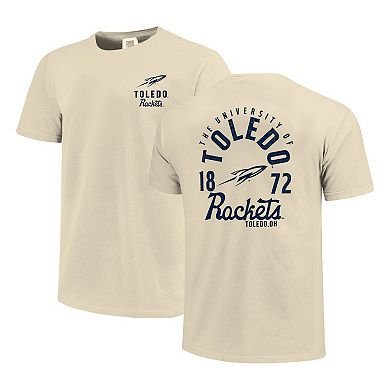 Men's Cream Toledo Rockets Comfort Colors Mascot Overlay T-Shirt