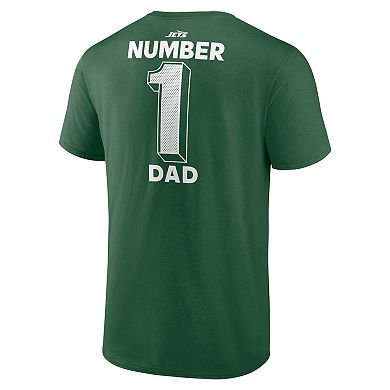 Men's Green New York Jets #1 Dad Jersey T-Shirt