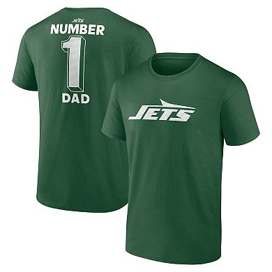 Men's Green New York Jets #1 Dad Jersey T-Shirt