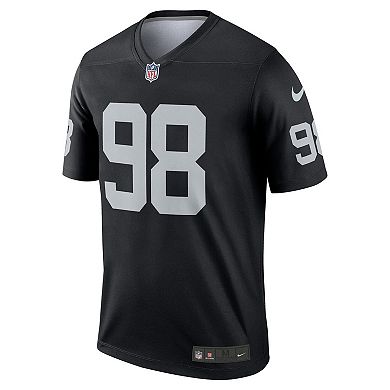 Men's Nike Maxx Crosby Black Las Vegas Raiders Legend Player Performance Top