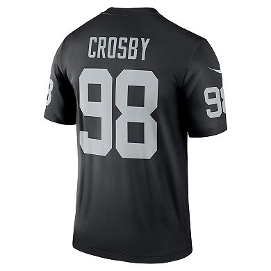 Men's Nike Maxx Crosby Black Las Vegas Raiders Legend Player Performance Top