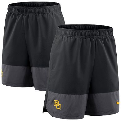 Men's Nike Black Baylor Bears 2025 Sideline Performance Shorts