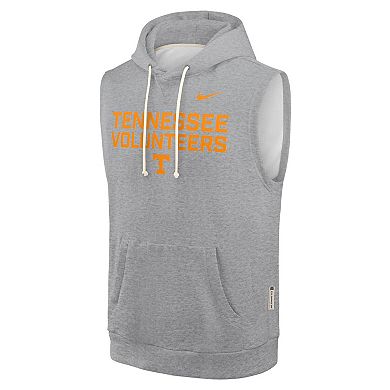 Men's Nike Heather Gray Tennessee Volunteers 2025 Sideline Performance Sleeveless Pullover Hoodie