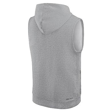 Men's Nike Heather Gray Tennessee Volunteers 2025 Sideline Performance Sleeveless Pullover Hoodie