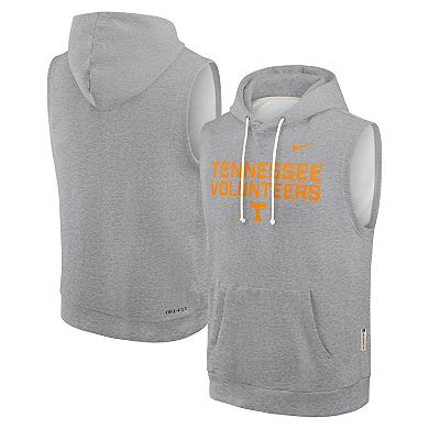 Men's Nike Heather Gray Tennessee Volunteers 2025 Sideline Performance Sleeveless Pullover Hoodie