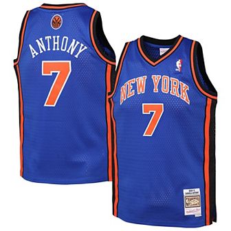Youth Mitchell & Ness Carmelo Anthony Blue New York Knicks 2010/11 Hardwood Classics Swingman Jersey