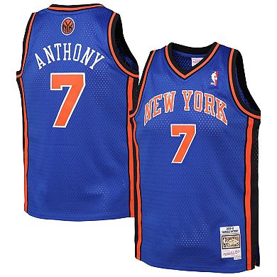Youth Mitchell & Ness Carmelo Anthony Blue New York Knicks 2010/11 Hardwood Classics Swingman Jersey