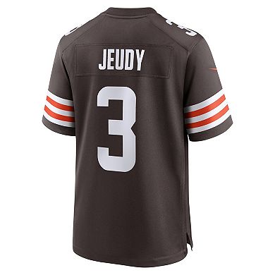 Men's Nike Jerry Jeudy Brown Cleveland Browns Game Jersey