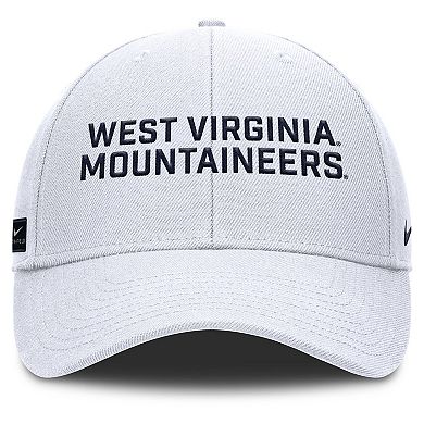 Men's Nike White West Virginia Mountaineers Rise Practice Adjustable Hat