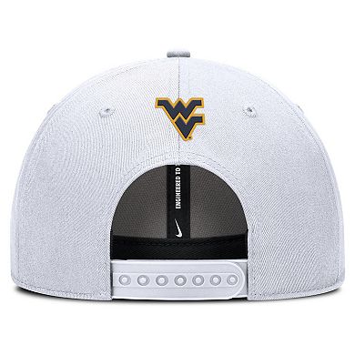 Men's Nike White West Virginia Mountaineers Rise Practice Adjustable Hat