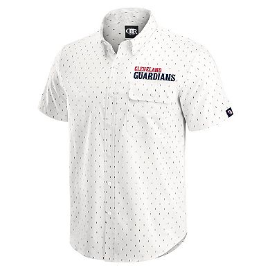Men's Darius Rucker Collection by Fanatics Cream Cleveland Guardians Printed Button-Down Shirt