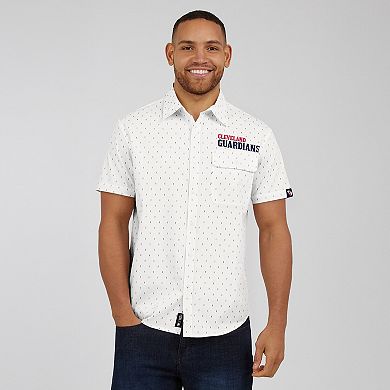 Men's Darius Rucker Collection by Fanatics Cream Cleveland Guardians Printed Button-Down Shirt