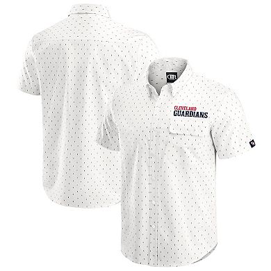 Men's Darius Rucker Collection by Fanatics Cream Cleveland Guardians Printed Button-Down Shirt