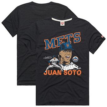 Men's Homage Juan Soto Charcoal New York Mets Graphic Player T-Shirt