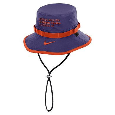 Men's Nike Purple Clemson Tigers 2025 Sideline Apex Boonie Performance Bucket Hat