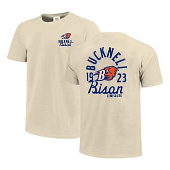 Men's Cream Bucknell Bison Comfort Colors Mascot Overlay T-Shirt