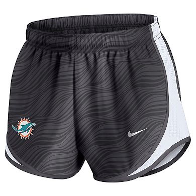 Women's Nike Anthracite Miami Dolphins Tempo Performance Shorts