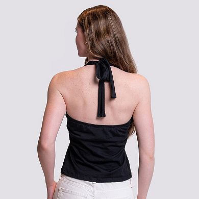 Women's Lusso Black Los Angeles Dodgers Noelle V-Neck Tank Top