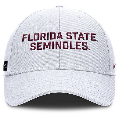 Men's Nike White Florida State Seminoles Rise Practice Adjustable Hat