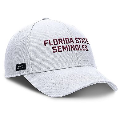 Men's Nike White Florida State Seminoles Rise Practice Adjustable Hat
