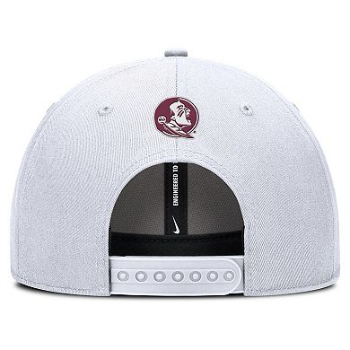 Men's Nike White Florida State Seminoles Rise Practice Adjustable Hat