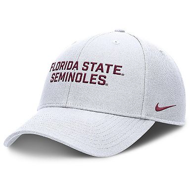 Men's Nike White Florida State Seminoles Rise Practice Adjustable Hat
