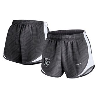 Women's Nike Anthracite Las Vegas Raiders Tempo Performance Shorts