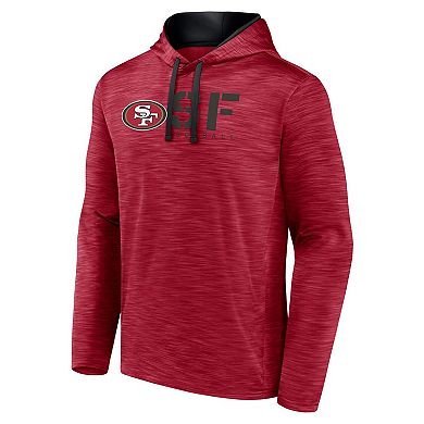 Men's Logo Athletic Scarlet San Francisco 49ers Head Start Pullover Hoodie