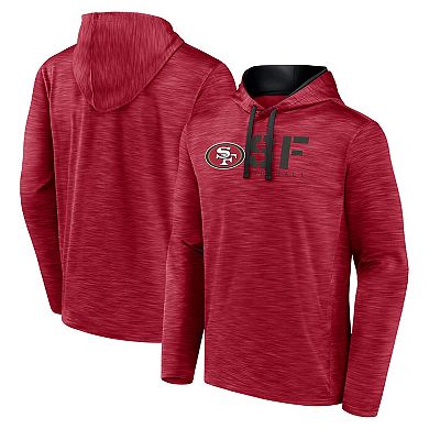 Men's Logo Athletic Scarlet San Francisco 49ers Head Start Pullover Hoodie