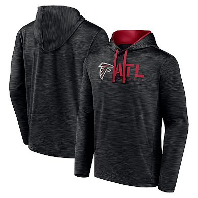 Men's Logo Athletic Black Atlanta Falcons Head Start Pullover Hoodie