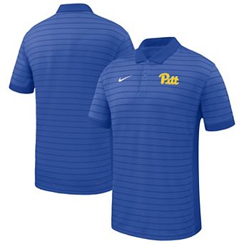 Men's Nike Royal Pitt Panthers 2025 Early Season Coaches Sideline Victory Stripe Performance Polo