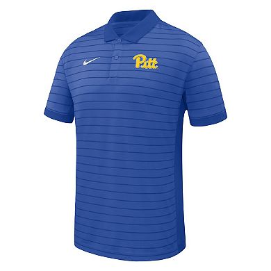 Men's Nike Royal Pitt Panthers 2025 Early Season Coaches Sideline Victory Stripe Performance Polo