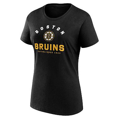 Women's Logo Athletic Black Boston Bruins Unrivaled T-Shirt