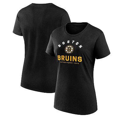 Women's Logo Athletic Black Boston Bruins Unrivaled T-Shirt