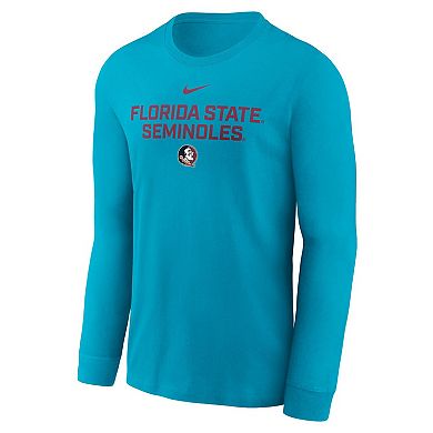 Men's Nike Turquoise Florida State Seminoles 2025 Sideline Performance Long Sleeve T-Shirt