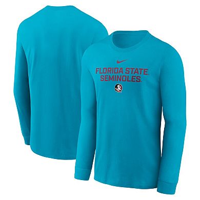 Men's Nike Turquoise Florida State Seminoles 2025 Sideline Performance Long Sleeve T-Shirt