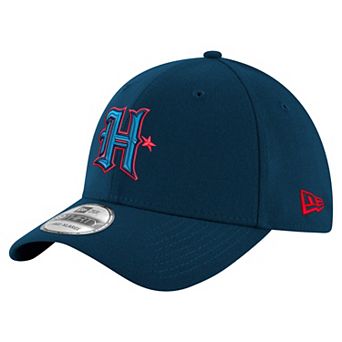 Men's New Era Navy Houston Texans Throwback Crawl Standard 39THIRTY Flex Hat