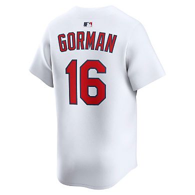 Men's Nike Nolan Gorman White St. Louis Cardinals Home Limited Player Jersey