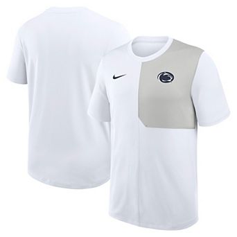 Men's Nike White Penn State Nittany Lions 2025 Sideline UV Performance Coach T-Shirt