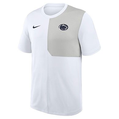 Men's Nike White Penn State Nittany Lions 2025 Sideline UV Performance Coach T-Shirt
