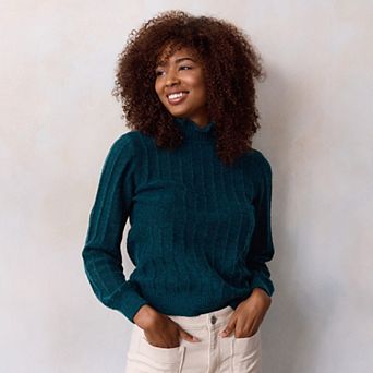 Women's LC Lauren Conrad Ruffle Neck Pullover Sweater