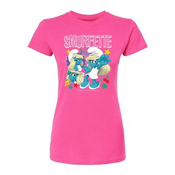 Juniors' Smurfs Smurfette Fitted Tee