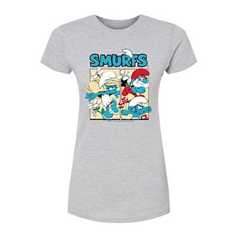 Juniors' Smurfs Fitted Tee
